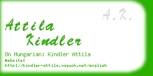 attila kindler business card